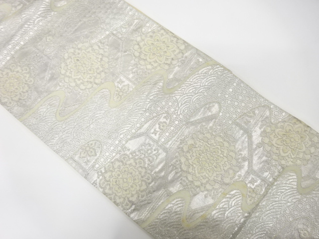 JAPANESE KIMONO / ANTIQUE FUKURO OBI / SILK / WOVEN STREAM